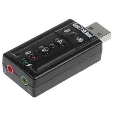 Imagem de Adaptador De Som Usb Gv Brasil, 7.1 Canais, Plug And Play, Controle De Volume, Mic E Audio - Cov.020