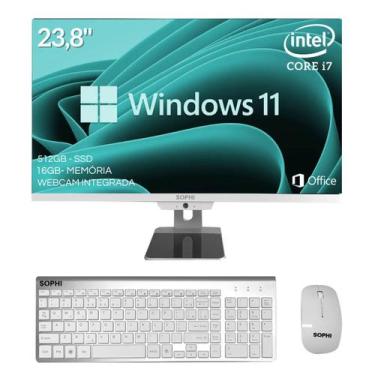 Imagem de Computador All in One Intel Core I7 Ssd 512gb 16Gb Ram Tela 23,8 Pol F