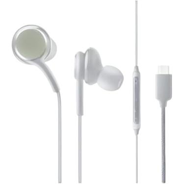 Imagem de Fone de Ouvido com Fio Premium Tipo-C, Som Balanceado, Anti-Ruído (Até 99,15%), Cabo de Tecido Anti-Emaranhamento, Branco – Compatível com Samsung, Motorola, LG e Smartphones USB-C.
