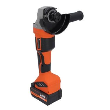 Imagem de Esmerilhadeira Angular Sem Fio de 4 Polegadas Com Alça Lateral de 3 Posições Esmerilhadeira Sem Escova Proteção à Prova de Explosão 2 Bateria Interruptor de pá Sem Travamento