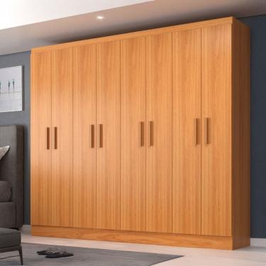 Imagem de Guarda-Roupa Casal Paris 8 Portas Cinamomo - Evidencia Móveis