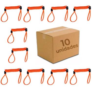 Imagem de  KIT COM 10 Cabo Lembrete Trava Disco Cadeado Capacete Moto FAN Titan CG160 FAZER YBR FACTOR PCX POP BIS