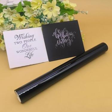 Imagem de alinacutle Rolo De Folha Metálica Reativa Toner Laser Preto, Quente Transferência Para Scrapbooking, Artesanato/Planejamento/Convite, 7,60 Pol. Largura, 16,40 Pés Comprimento, Pacote Com 1 Unidade
