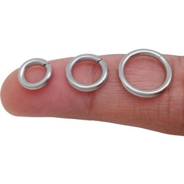 Imagem de THREENEST 150 Argolas De Aço Inoxidável, Fechadas, Sem Solda, Redondas, Divididas, Para Colar, Pulseira, Brinco, Chaveiro, Fabricação Joias (10 Mm, 12 15 Calibre Awg, Fio 2 Mm)
