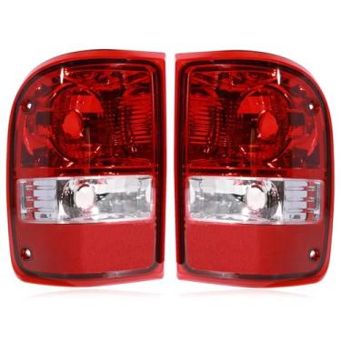 Imagem de Conjunto de luzes traseiras compatível com Ford Ranger 2001-2011, esquerda e direita, estilo original, luzes traseiras de substituição para 6L5Z13405AA 6L5Z13404AA