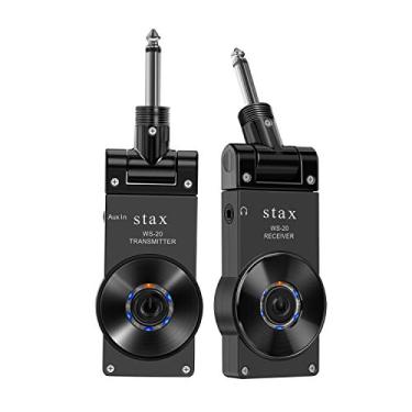 Imagem de Stax Sistema de transmissor e receptor sem fio de guitarra 2,4 GHZ Sistema de guitarra sem fio recarregável integrado para baixo de guitarra elétrica