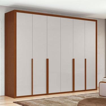 Imagem de Guarda Roupa Casal Ambiente Imperatore 6 Portas 2 Gavetas Frassino Off White – Lopas