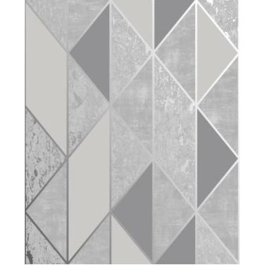 Imagem de Papel de parede Lancaster Geométrico metalizado  - 106405   -  HBDECOR