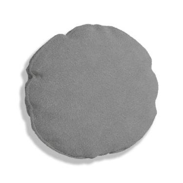 Imagem de Almofada Bolacha Redonda Cookie 50x50 cm Boucle - 7 Decor, Cinza Escur