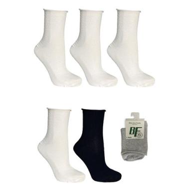 Imagem de 6 Pares Meia Sem Punho Masculina Algodão Não Aperta a Canela - KL, 4br