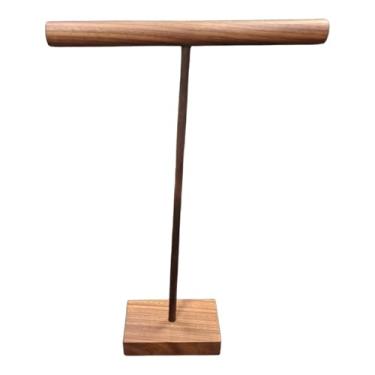 Imagem de Wzmzjy Suporte de Joias de Madeira, Suporte de Pulseira, Multifuncional, Base Estável, Barra em T, Organizador de Armazenamento para Pulseira, Relógio de Mes, 22CMX10CMX28.5CM