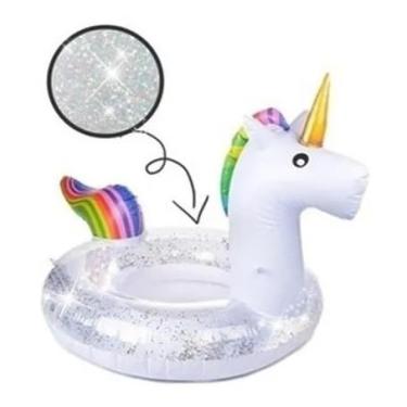 Imagem de Boia Unicórnio Grande com glitter 90cm