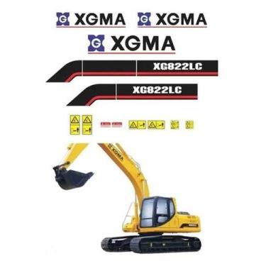 Imagem de Adesivos Compatível Com Escavadeira Xgma Xg822Lc Xg822 Lc - Spts
