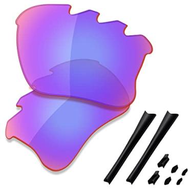 Imagem de SAUCER Lentes de reposição premium e kits de borracha para Oakley Flak Jacket XLJ ventilado | Flak Jacket XLJ Óculos de sol ventilados Low Bridge Fit High Defense - Shield G30 polarizado
