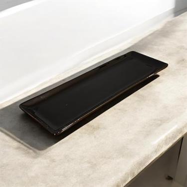 Imagem de Travessa de Cerâmica 32,5cm Preto Para Cozinha Petisqueira