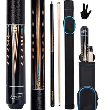 Imagem de Ray speed Bastão de taco de sinuca com eixo de deflexão baixa com estojo rígido de 540 a 590 ml bastão de sinuca profissional (marrom, 590 g)