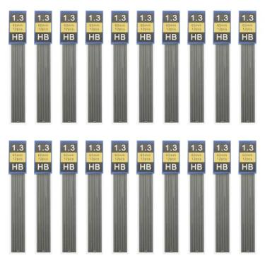 Imagem de PATIKIL 40 peças de grafite mecânico de 1,3 mm, refil de grafite de espessura média, refil de lápis resistente à quebra para escrita, preto