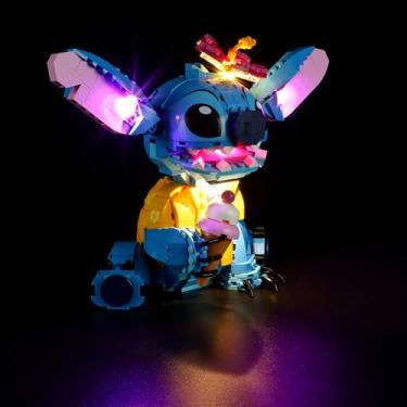 Imagem de MENZAVA LED Light Kit Compatible with 43249 Stitch Building Blocks Model - Model Set NOT Included