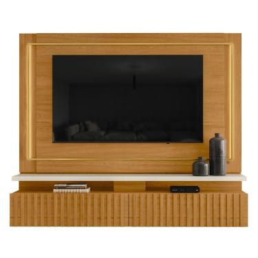 Imagem de Estante Painel Para TV 75 Pol 216cm Mical Z10 Off/Cinamomo - Mpozenato