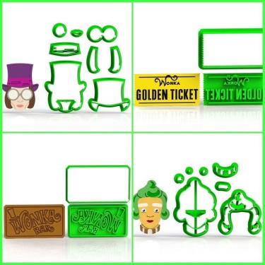 Imagem de Cortador Kit Wonka 4 Modelos Tamanho 6 Cm