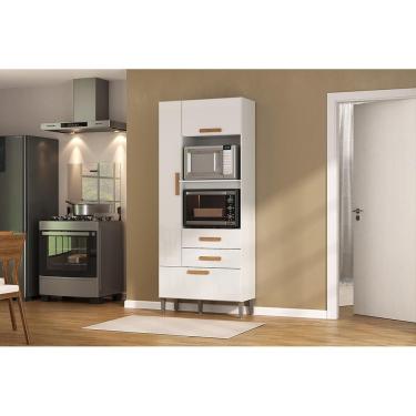 Imagem de Armário Multiuso Atualle Seul 3 Portas 2 Gavetas Nicho Forno Micro-ondas 