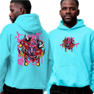 Imagem de Blusa De Frio Moletom‎ Abstract Mask Of Lobo Midnight-Unissex