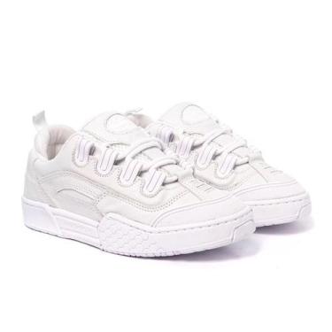 Imagem de Tênis Qix Hexagon Nobuck Skate Casual - Qix International, Branco, 41