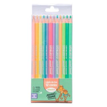 Imagem de Lápis de Cor Pastel Trend Estojo com 12 Cores - Leo&Leo