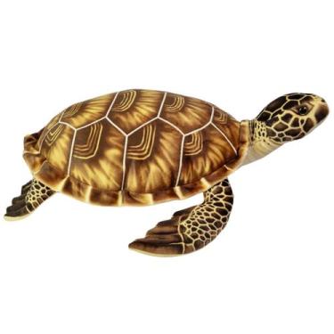 Imagem de Tartaruga de Pelúcia Marinha Grande 40cm Realista Macia - Fizzy