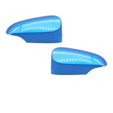 Imagem de Par de tampas de espelho lateral de asa, capa de espelho retrovisor, carcaça de concha compatível com Yaris 2012 2013 2014 2015 2016 2017 2018 2019 pintado - peças de reposição de alta qualidade(Sapph