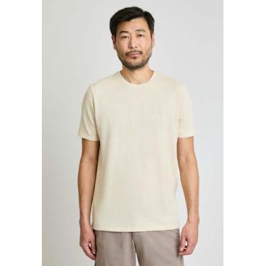 Imagem de Camiseta Docthos Relaxed Fit Manga Curta Textura, 010 natural, G