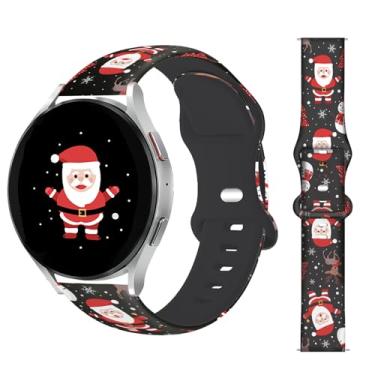 Imagem de Pulseiras femininas de Natal e Halloween compatíveis com Samsung Galaxy Watch 7 6 5 4 Active 2 FE de 40 mm e 44 mm/Watch 6/4 Classic/5 Pro/3, pulseira de substituição para férias de 20 mm