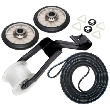 Imagem de Polia intermediária do secador sobressalente, correia de tambor, kit de reparo de rolos de tambor de substituição para máquina secadora Whirlpool 1CWGD5790VQ0 1CWGD5790VQ1 1CWGD5850SW0