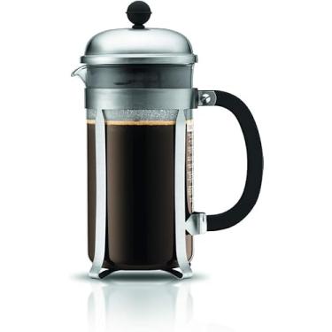 Imagem de BODUM 1928-57, Matte Chrome Chambord Cafeteira de 8 xícaras, 100 ml, 100 ml