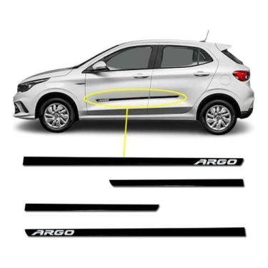 Imagem de Friso Lateral Central Slim Argo 2017/2023 Kit Black (Preto Brilhante) 
