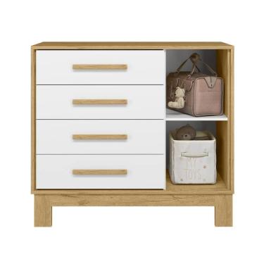 Imagem de Cômoda Sapateira 4 Gavetas 1 Porta Slim - ÉdeCasaMóveis