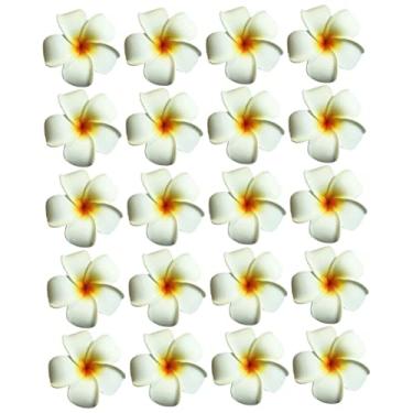 Imagem de Flores artificiais Plumeria de espuma branca água flutuante decoração para piscina 20 peças, flores de espuma branca