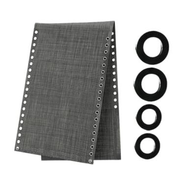 Imagem de WeiLaiKeQi Tecido de reposição para poltronas reclináveis, tecido para poltronas de estar, reclinável para gramado, espreguiçadeiras de praia, quintais e pátios, Preto Cinza