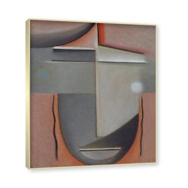 Imagem de NHLDZYH Moldura de champanhe. Impressões de arte Alexej von Jawlensky - Pintura de retrato - (amor) - Pôster de decoração de parede vintage. 40 x 48 cm - 15,7 x 18,9 pol