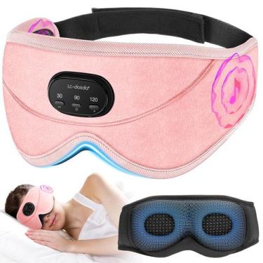 Imagem de Máscara de dormir LC-Dolida White Noise com Bluetooth 5.4 rosa