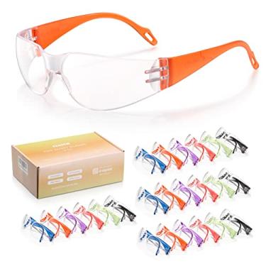 Imagem de ELSISM 24 Pack Kids Safety Glasses in 6 Colors, UV Protection Eyewear for Children, Impact & Ballistic Resistant Protective Goggles with ANSI Z87+ Standards, for Science/Nurf Party/Schoo