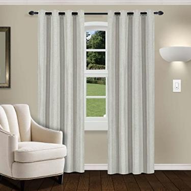 Imagem de SUPERIOR Cortina blackout de linho 2 painéis (132 x 150), branca