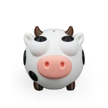 Imagem de Cofrinho Vaca Decorativo, Design Divertido, Branco e Preto