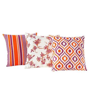 Imagem de Almofadas Trio Retangular 3 Peças Laranja