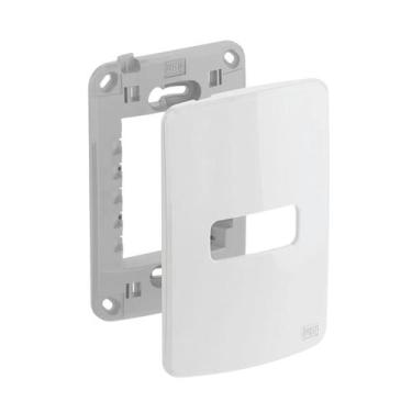 Imagem de Placa 4x2 1 posição branco + suporte composé - weg