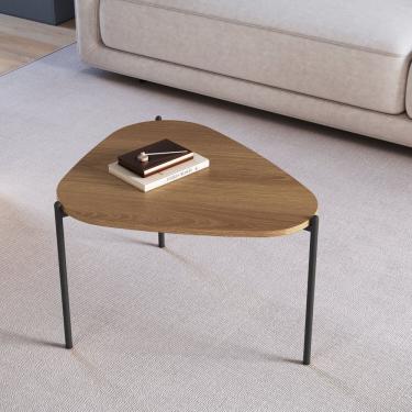 Imagem de Mesa de Centro Orgânica Pé Metal Complementos Hanover/Preto