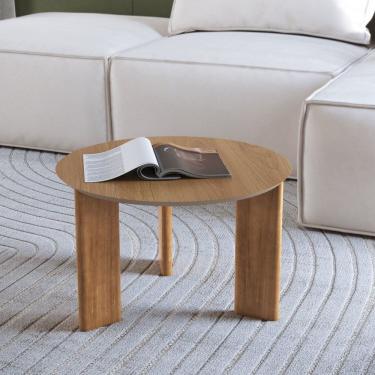 Imagem de Mesa de Centro Orgânica Chanfrado Pé Madeira Complementos Hanover