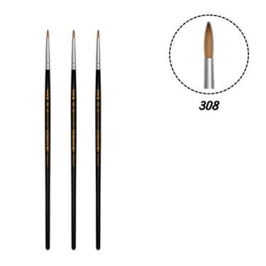 Imagem de 3 Pincel Tigre 308-00 Redondo Pêlo de Marta 