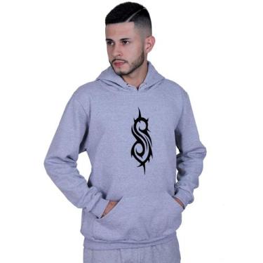 Imagem de Moletom Unissex Canguru Slipknot S Rock metal - Lafre, Cinza, M