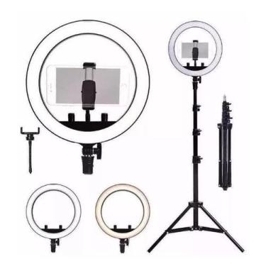 Imagem de Ring Light De Fotografia Iluminação Led + Tripe 1,6 m Make - B2T